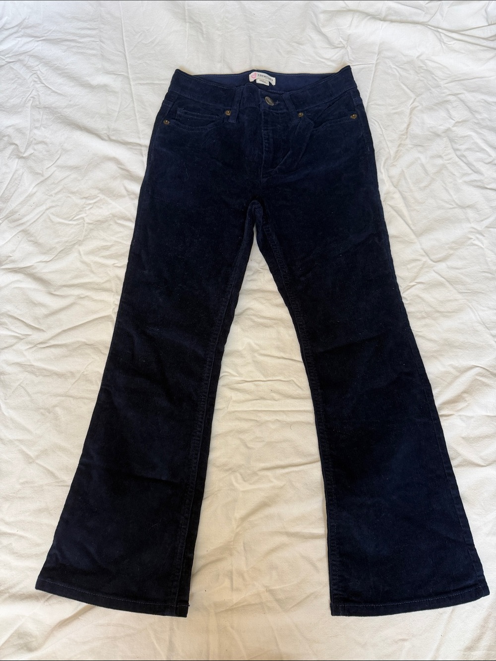 Crewcuts Girls Dark Navy Corduroy Flare Jeans